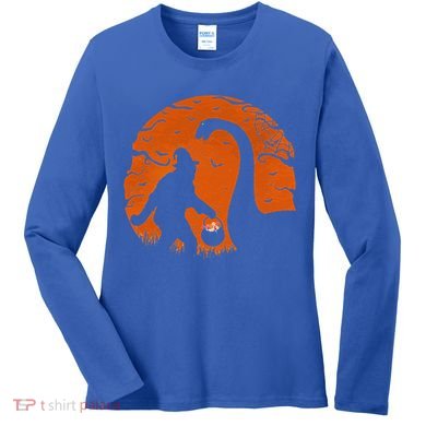 Bigfoot Loch Ness Monster Sasquatch Halloween Trick Or Treat Women's Long Sleeve Shirt