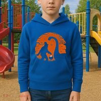 Bigfoot Loch Ness Monster Sasquatch Halloween Trick Or Treat Kids Hoodie thumb 2