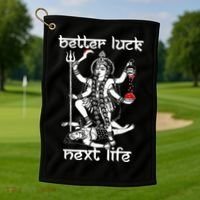 Better Luck Next Life Golf Towel thumb 1