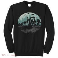Bigfoot Loch Ness Monster With Mothman Aliens! Funny Cryptid Sweatshirt thumb 0