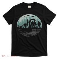 Bigfoot Loch Ness Monster With Mothman Aliens! Funny Cryptid T-Shirt thumb 0