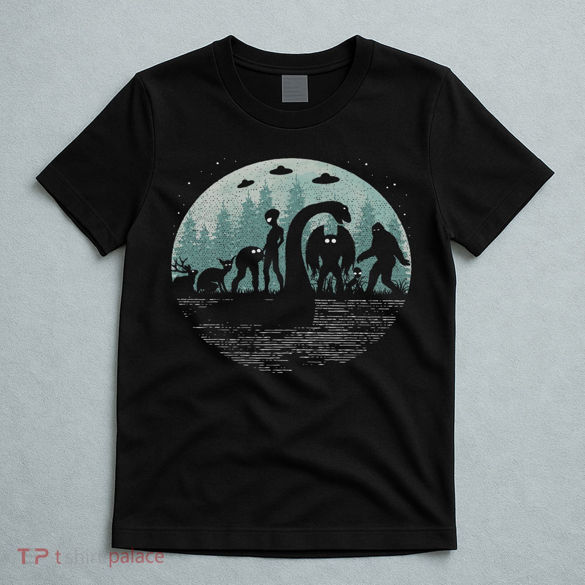 Bigfoot Loch Ness Monster With Mothman Aliens! Funny Cryptid T-Shirt