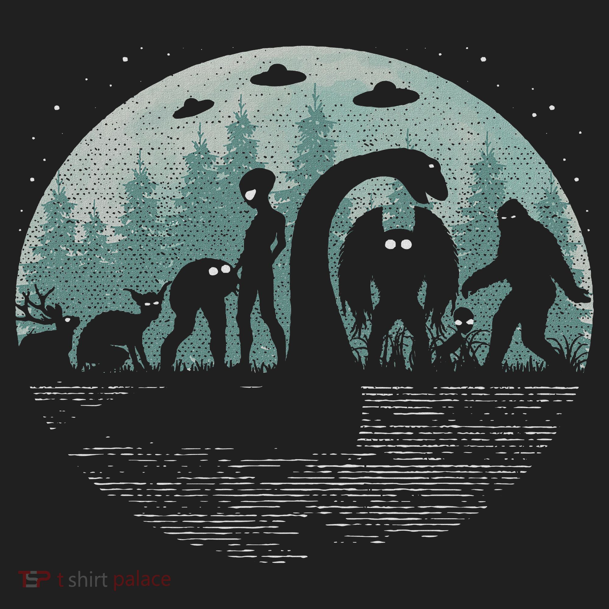 Bigfoot Loch Ness Monster With Mothman Aliens! Funny Cryptid Hat