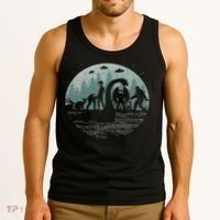 Bigfoot Loch Ness Monster With Mothman Aliens! Funny Cryptid Tank Top thumb 3