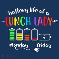 Battery Life Of A School Lunch Lady Cafeteria Worker Funny Doggie Tank thumb 4