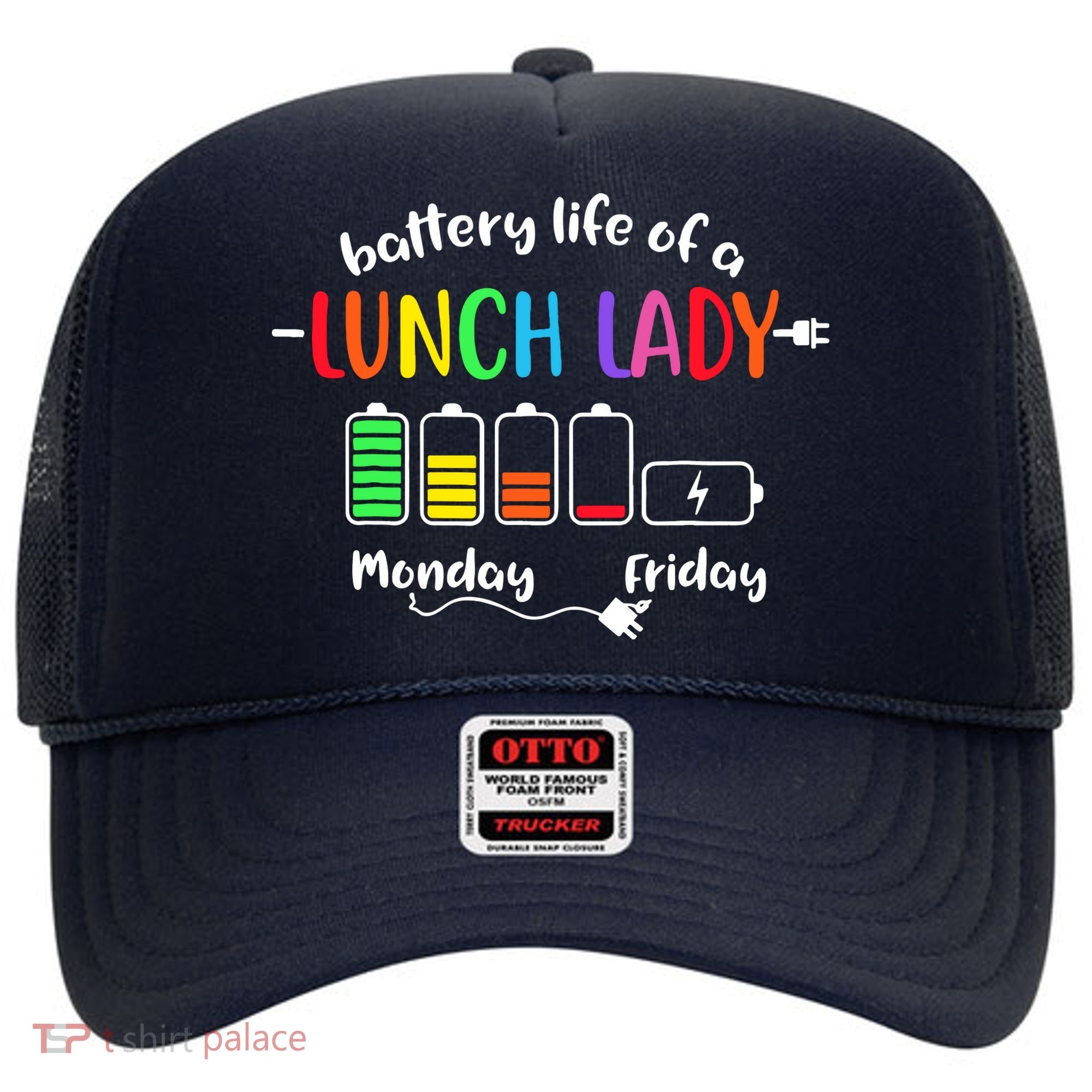 Battery Life Of A School Lunch Lady Cafeteria Worker Funny Hat