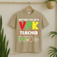 Battery Life Of A Vpk Teacher T-Shirt thumb 2