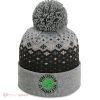 Born Lucky On St Patrick's Day Shamrock Emblem The Baniff Cuffed Pom Beanie thumb 0