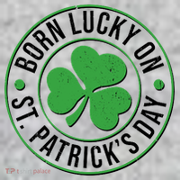 Born Lucky On St Patrick's Day Shamrock Emblem The Baniff Cuffed Pom Beanie thumb 2