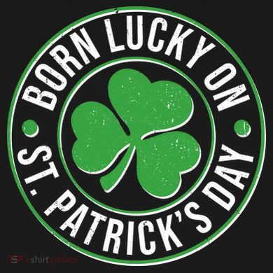 Born Lucky On St Patrick's Day Shamrock Emblem Youth Performance Sprint T-Shirt