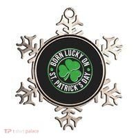 Born Lucky On St Patrick's Day Shamrock Emblem Ornament thumb 0