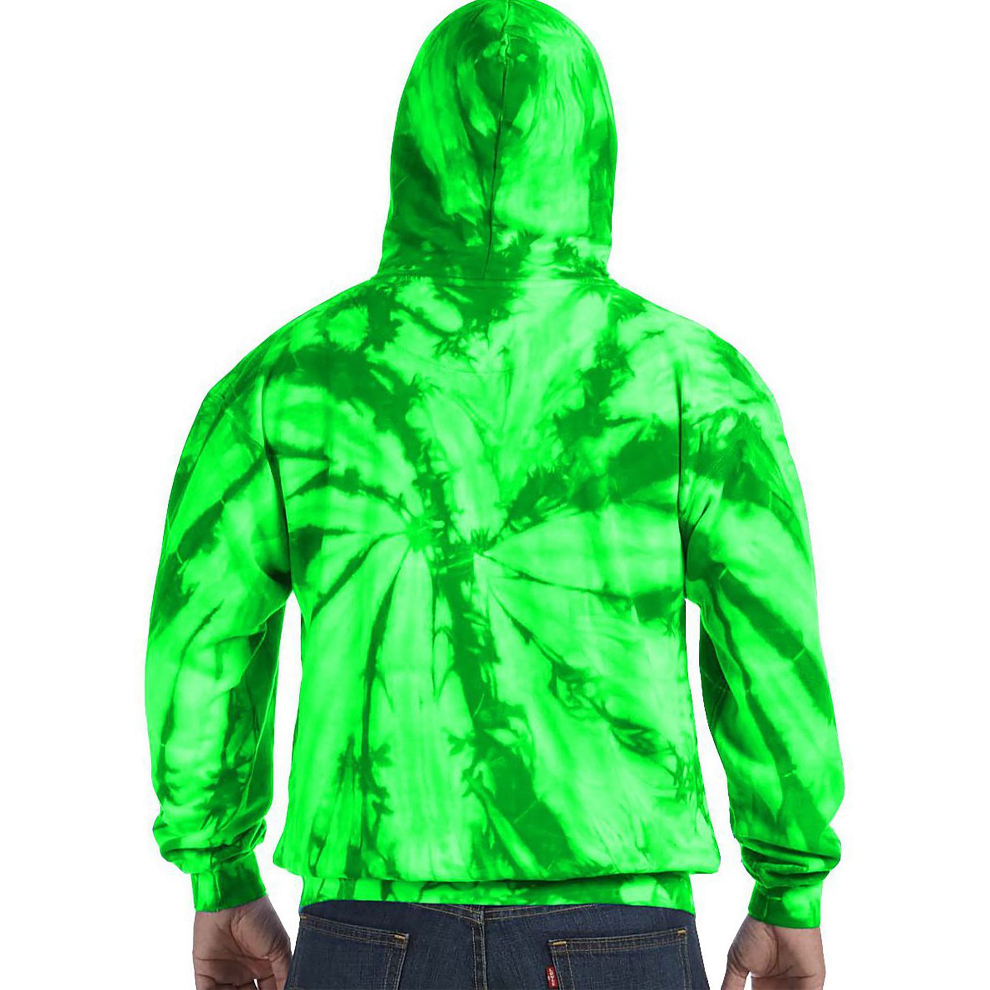 Born Lucky On St Patrick's Day Shamrock Emblem Tie Dye Hoodie