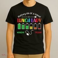 Battery Life Of A School Lunch Lady Perfect T-Shirt thumb 3