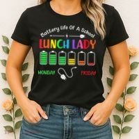 Battery Life Of A School Lunch Lady Perfect Women's T-Shirt thumb 2