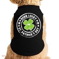 Born Lucky On St Patricks Day Birthday Bday   s Doggie Tank thumb 0