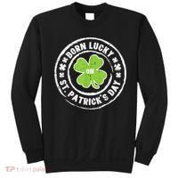 Born Lucky On St Patricks Day Birthday Bday   s Sweatshirt thumb 0