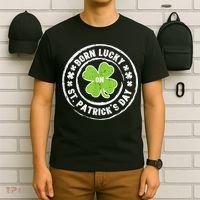 Born Lucky On St Patricks Day Birthday Bday   s T-Shirt thumb 6