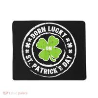 Born Lucky On St Patricks Day Birthday Bday   s Mousepad thumb 0