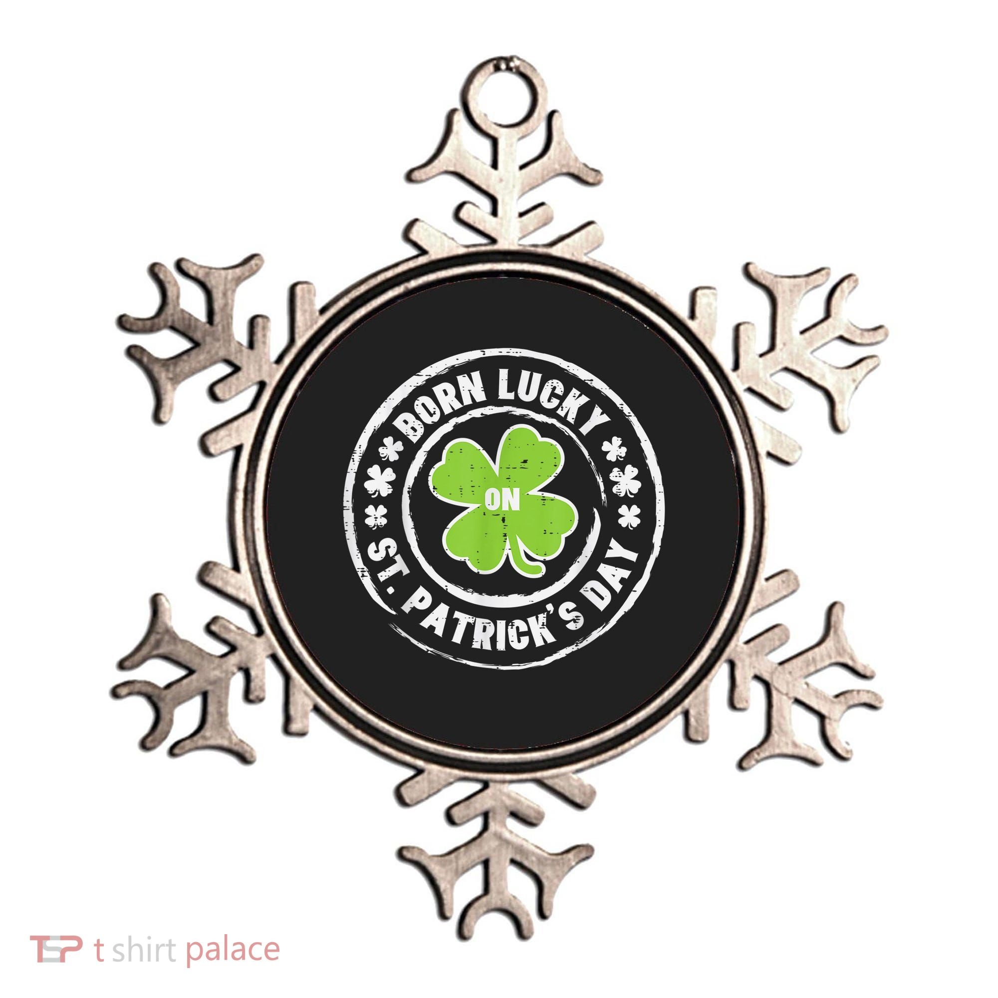 Born Lucky On St Patricks Day Birthday Bday   s Ornament