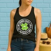 Born Lucky On St Patricks Day Birthday Bday   s Women's Tank Top thumb 2