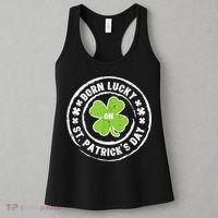Born Lucky On St Patricks Day Birthday Bday   s Women's Tank Top thumb 3