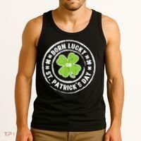 Born Lucky On St Patricks Day Birthday Bday   s Tank Top thumb 3