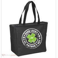Born Lucky On St Patricks Day Birthday Bday   s Tote Bag thumb 2