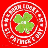 Born Lucky On St Patricks Day Birthday Bday   s Santa Hat thumb 1