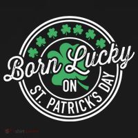 Born Lucky On St Patricks Day For Birthday Party Great Gift Doggie Tank thumb 4