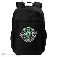 Born Lucky On St Patricks Day For Birthday Party Great Gift Backpack thumb 0