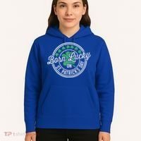 Born Lucky On St Patricks Day For Birthday Party Great Gift Hoodie thumb 5