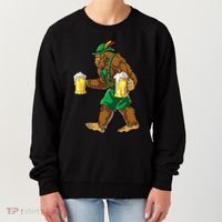 Bigfoot Lederhosen Oktoberfest Prost Beer Mug Women's Sweatshirt thumb 0