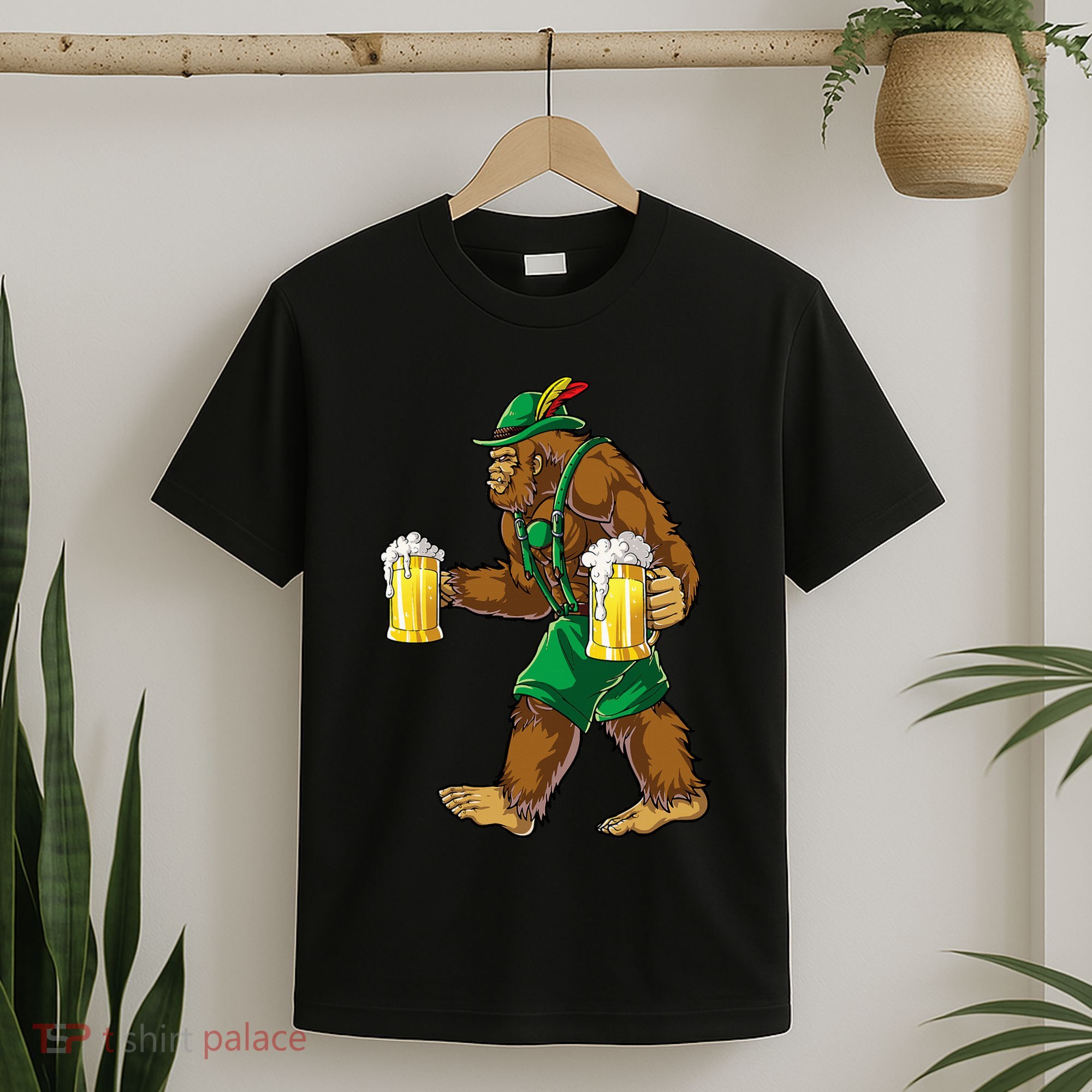 Bigfoot Lederhosen Oktoberfest Prost Beer Mug T-Shirt