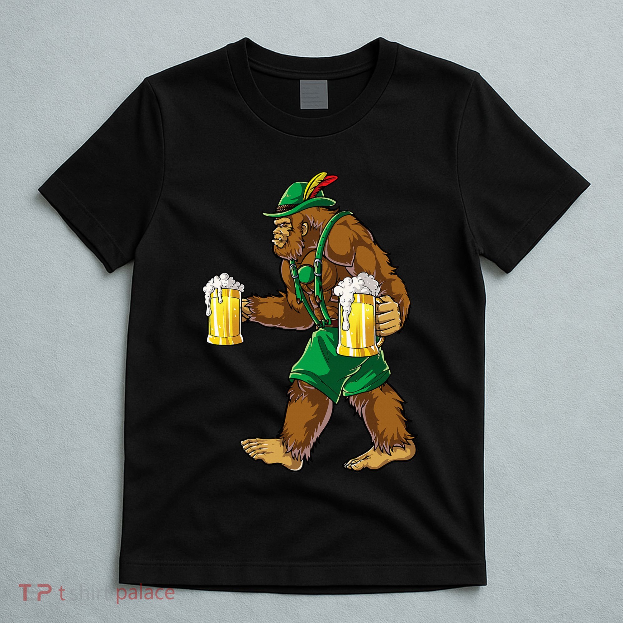 Bigfoot Lederhosen Oktoberfest Prost Beer Mug T-Shirt