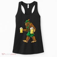 Bigfoot Lederhosen Oktoberfest Prost Beer Mug Women's Tank Top thumb 0