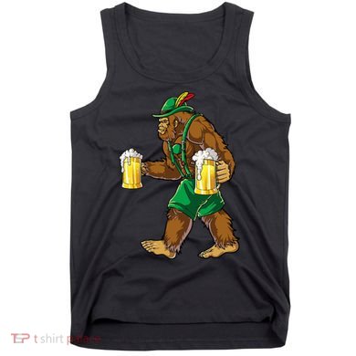 Bigfoot Lederhosen Oktoberfest Prost Beer Mug Tank Top
