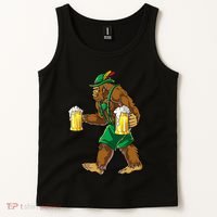 Bigfoot Lederhosen Oktoberfest Prost Beer Mug Tank Top thumb 2