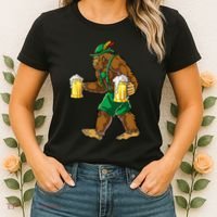 Bigfoot Lederhosen Oktoberfest Prost Beer Mug Women's T-Shirt thumb 2