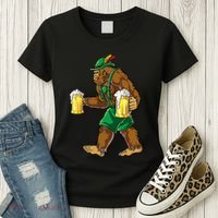 Bigfoot Lederhosen Oktoberfest Prost Beer Mug Women's T-Shirt thumb 3