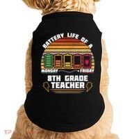 Battery Life Of A 8th Grade Teacher Funny Funny Gift Doggie Tank thumb 0