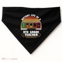 Battery Life Of A 8th Grade Teacher Funny Funny Gift USA-Made Doggie Bandana thumb 0