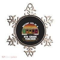 Battery Life Of A 8th Grade Teacher Funny Funny Gift Ornament thumb 0