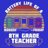 Battery Life Of A 8th Grade Teacher Funny Funny Gift Women's Tank Top thumb 5