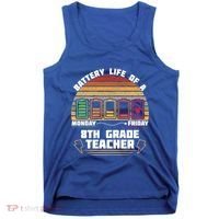 Battery Life Of A 8th Grade Teacher Funny Funny Gift Tank Top thumb 0