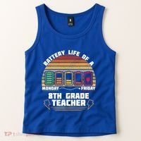 Battery Life Of A 8th Grade Teacher Funny Funny Gift Tank Top thumb 2