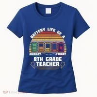 Battery Life Of A 8th Grade Teacher Funny Funny Gift Women's T-Shirt thumb 0