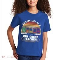 Battery Life Of A 8th Grade Teacher Funny Funny Gift Kids T-Shirt thumb 2