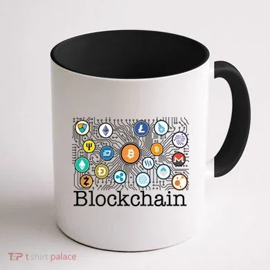 Blockchain Cryptocurrency Logos Coffee Mug back