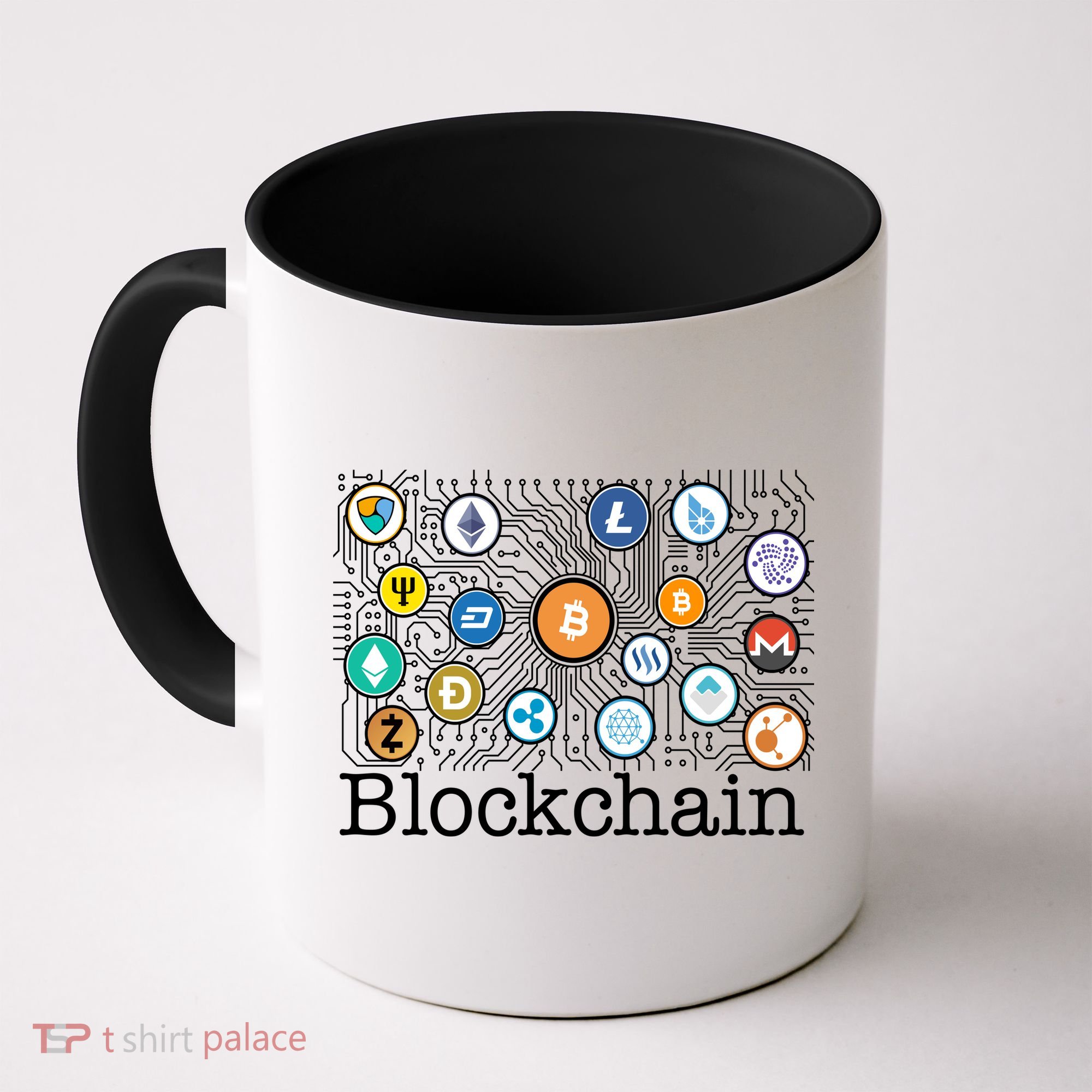 Blockchain Cryptocurrency Logos Coffee Mug