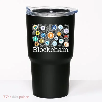 Blockchain Cryptocurrency Logos Tumbler